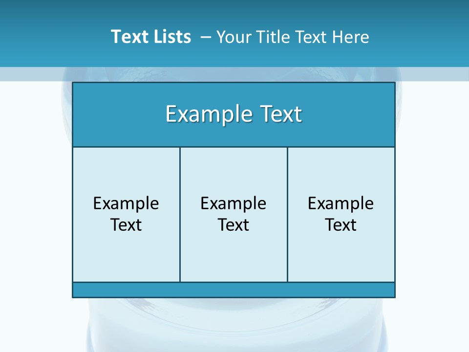 Isolated Water Clear PowerPoint Template