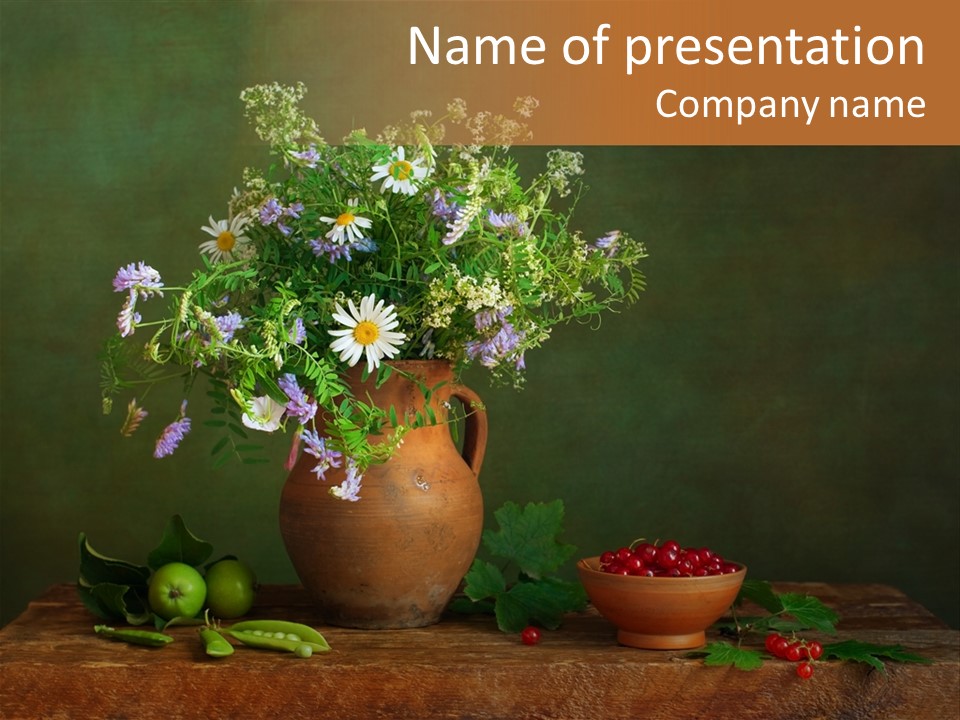 Clay Ewer Table PowerPoint Template