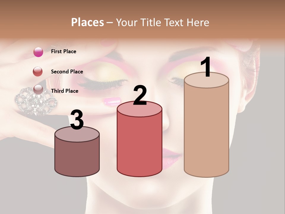 Girl Eyelash Clean PowerPoint Template