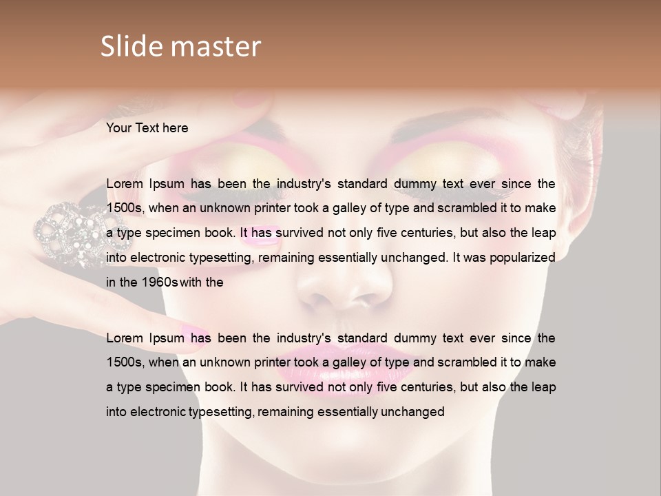 Girl Eyelash Clean PowerPoint Template