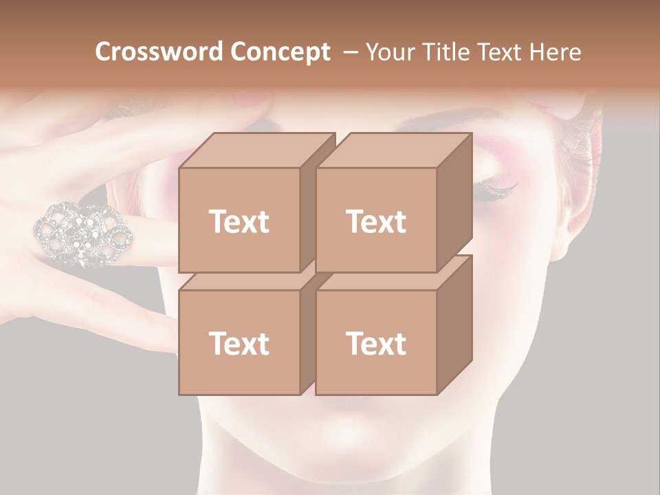 Girl Eyelash Clean PowerPoint Template