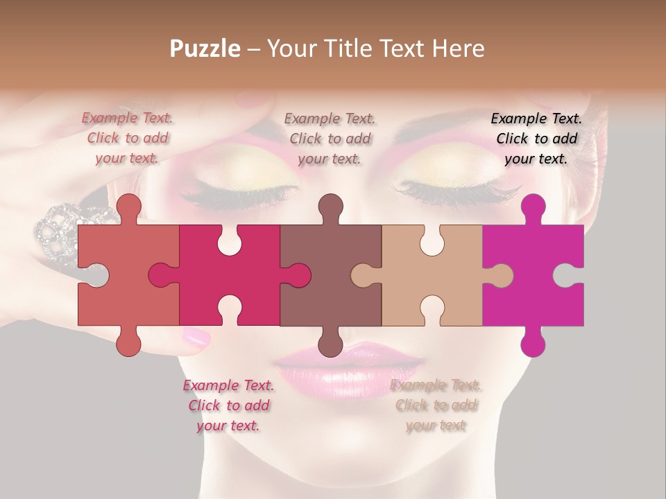 Girl Eyelash Clean PowerPoint Template