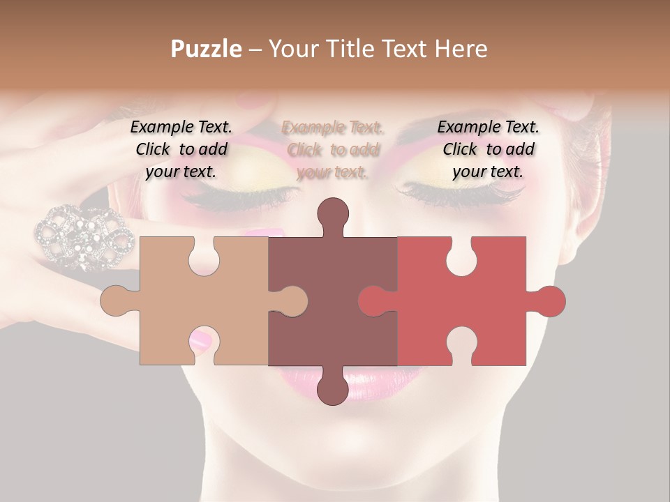 Girl Eyelash Clean PowerPoint Template