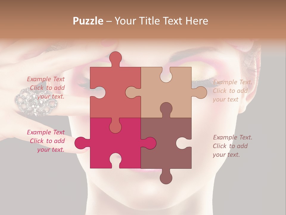 Girl Eyelash Clean PowerPoint Template