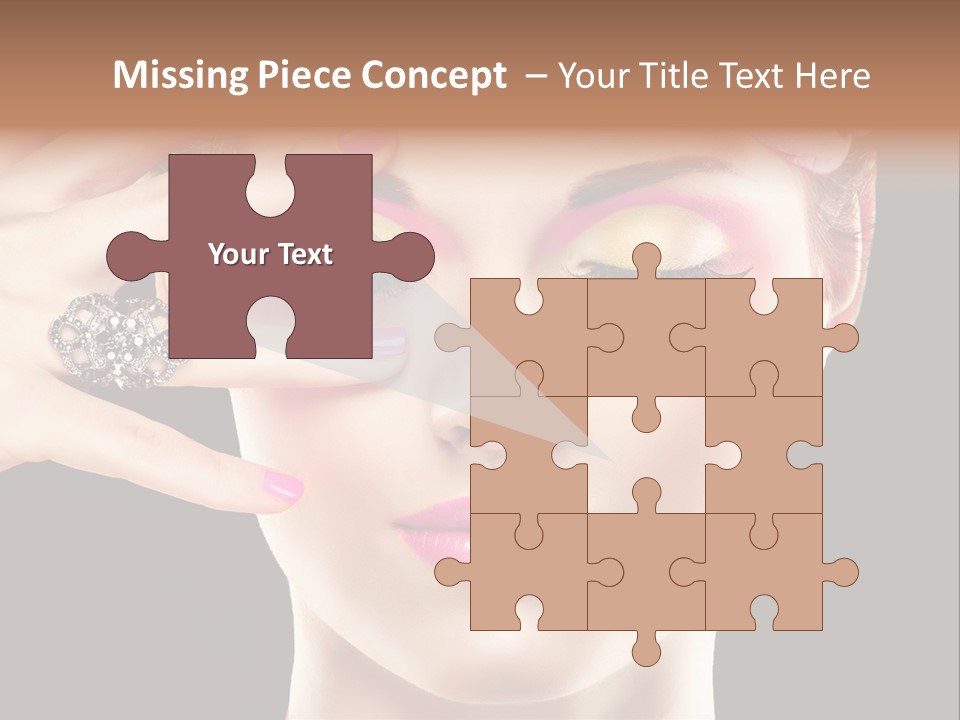 Girl Eyelash Clean PowerPoint Template