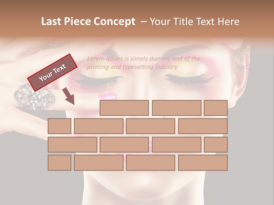 Girl Eyelash Clean PowerPoint Template