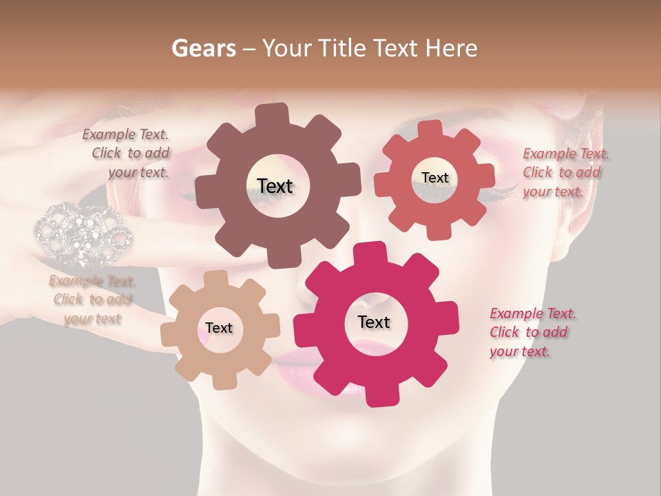 Girl Eyelash Clean PowerPoint Template