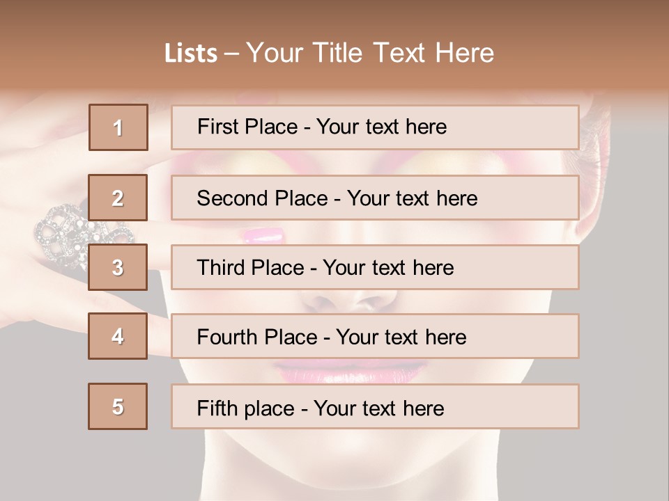 Girl Eyelash Clean PowerPoint Template