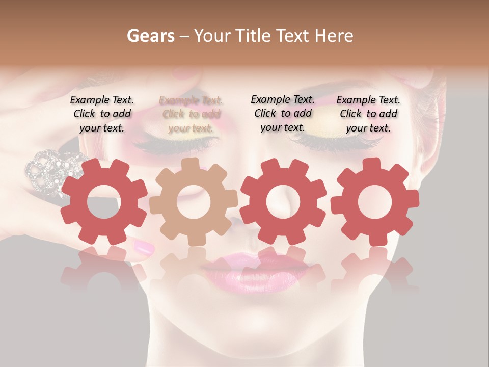 Girl Eyelash Clean PowerPoint Template