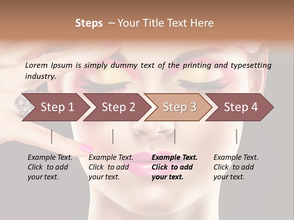 Girl Eyelash Clean PowerPoint Template