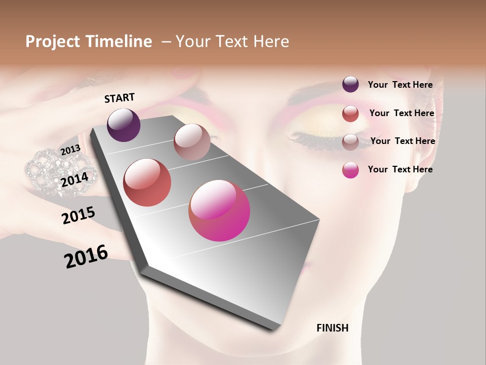 Girl Eyelash Clean PowerPoint Template