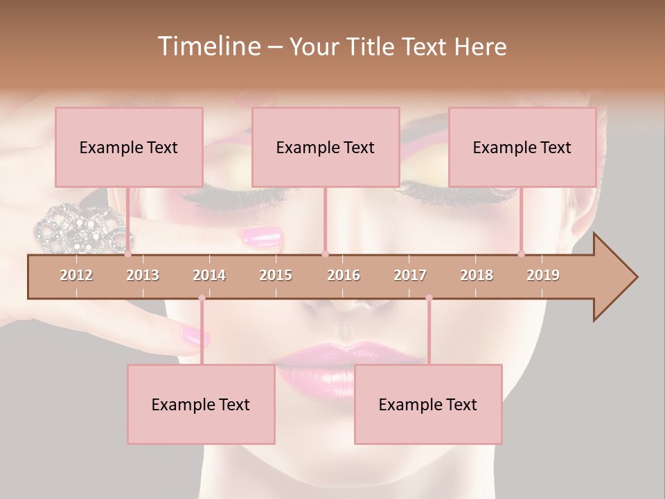 Girl Eyelash Clean PowerPoint Template