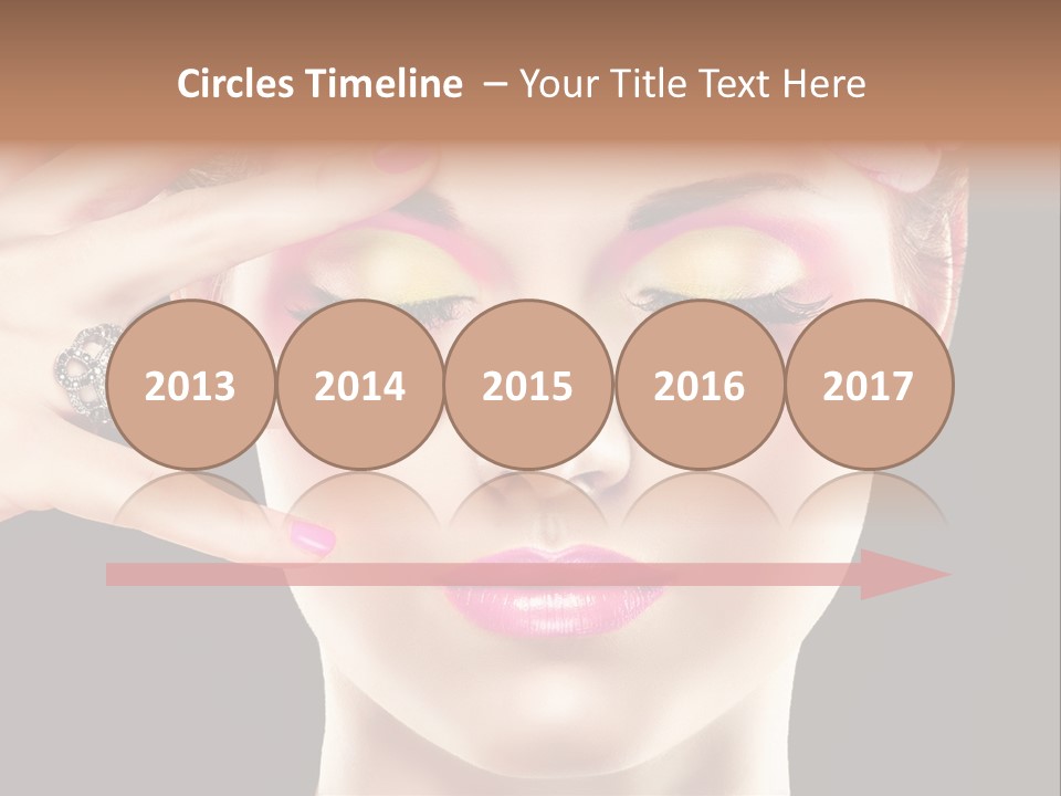 Girl Eyelash Clean PowerPoint Template
