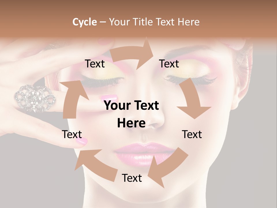 Girl Eyelash Clean PowerPoint Template