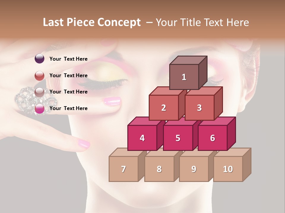 Girl Eyelash Clean PowerPoint Template