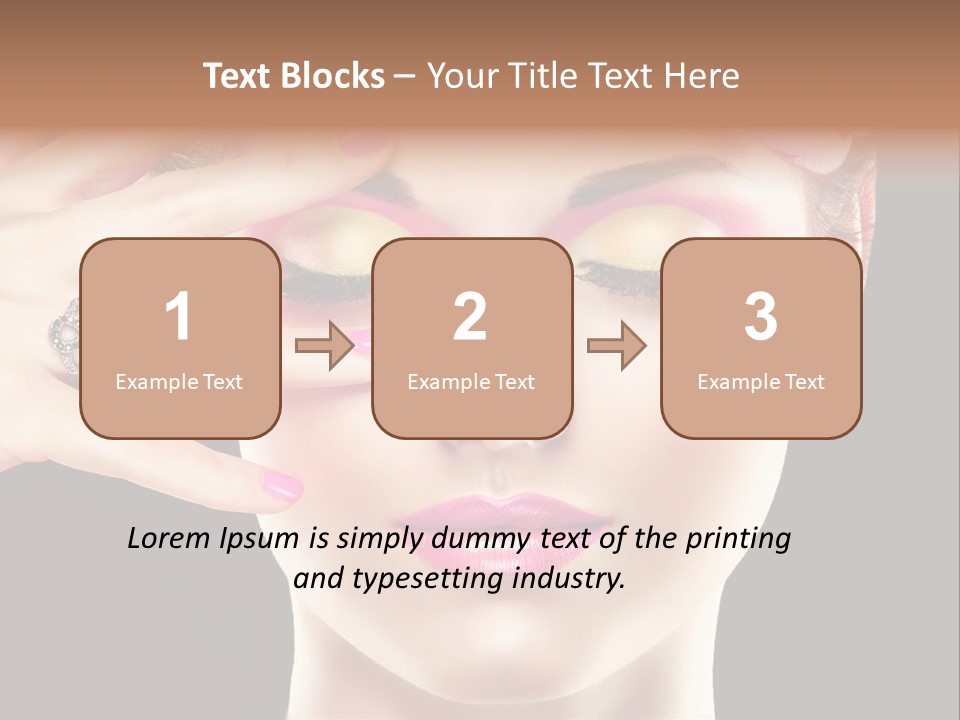 Girl Eyelash Clean PowerPoint Template