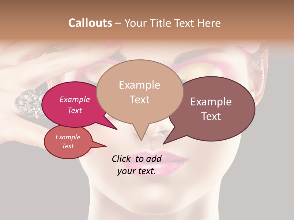 Girl Eyelash Clean PowerPoint Template