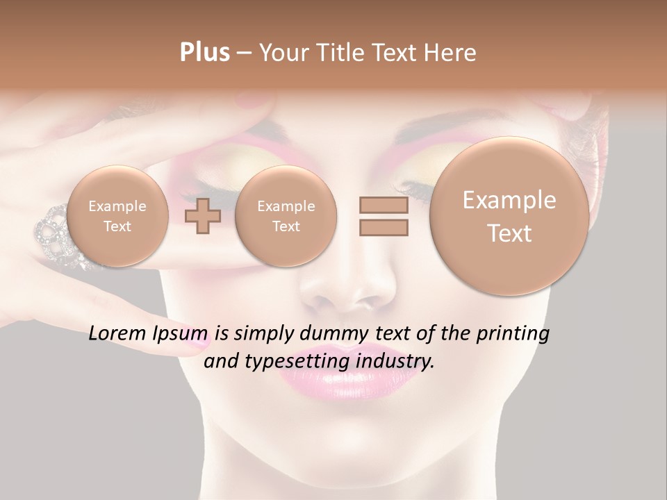Girl Eyelash Clean PowerPoint Template