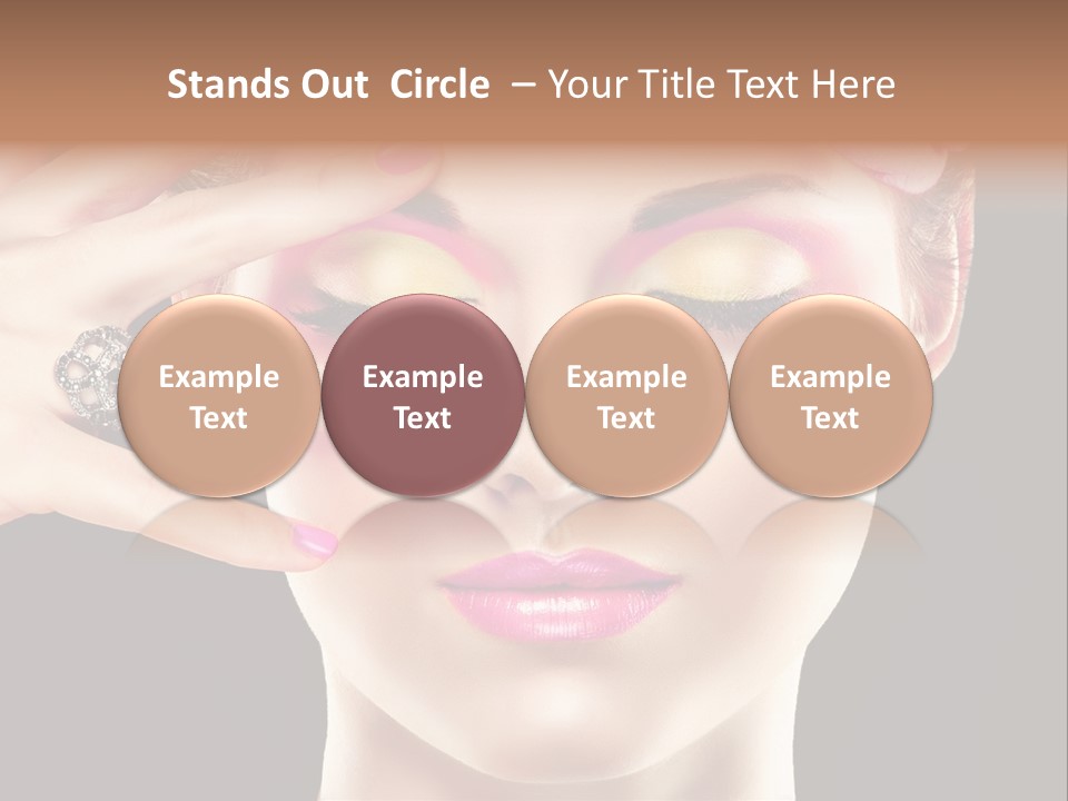 Girl Eyelash Clean PowerPoint Template