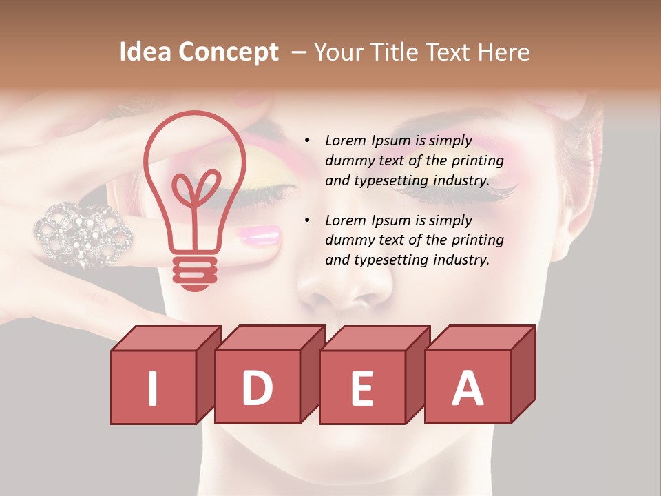 Girl Eyelash Clean PowerPoint Template