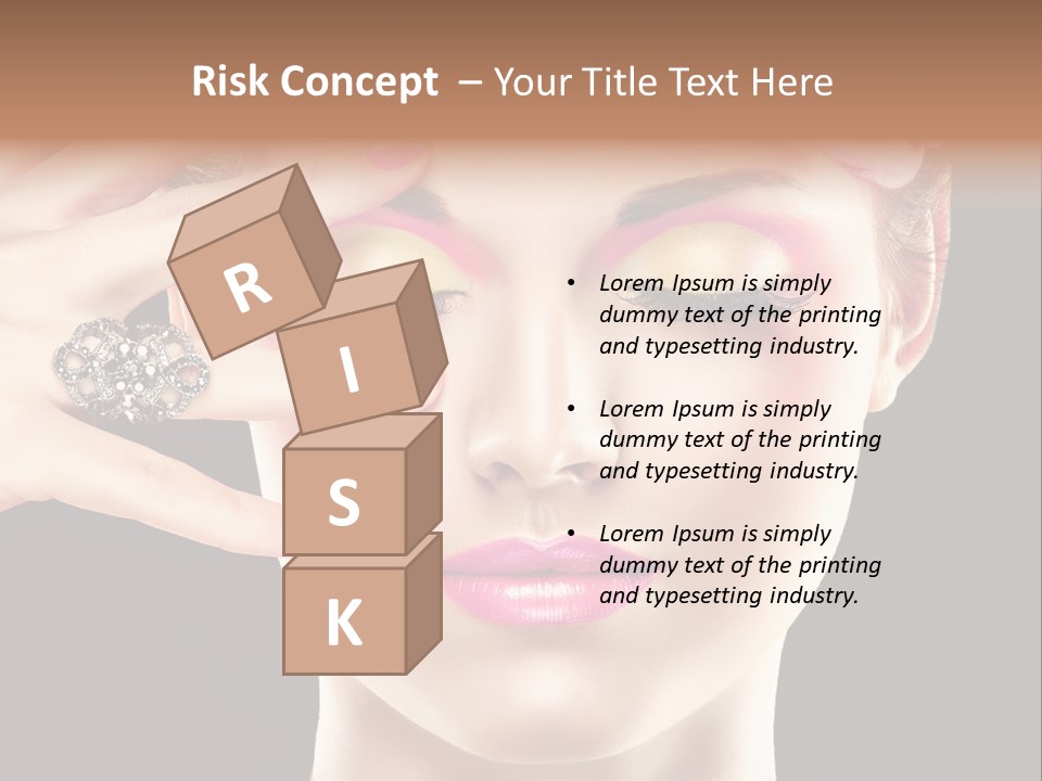 Girl Eyelash Clean PowerPoint Template