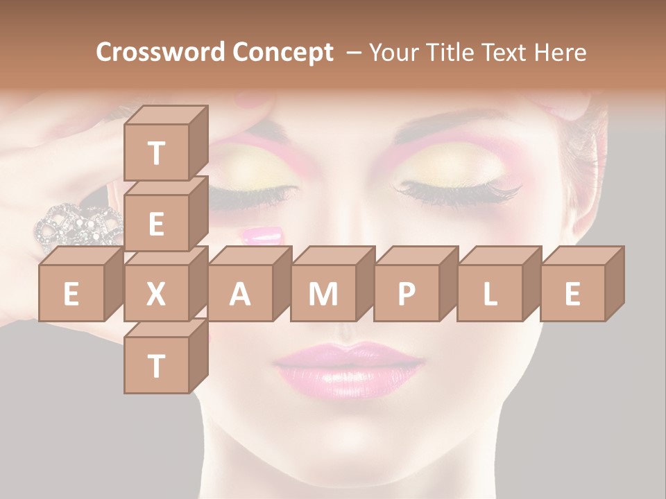 Girl Eyelash Clean PowerPoint Template