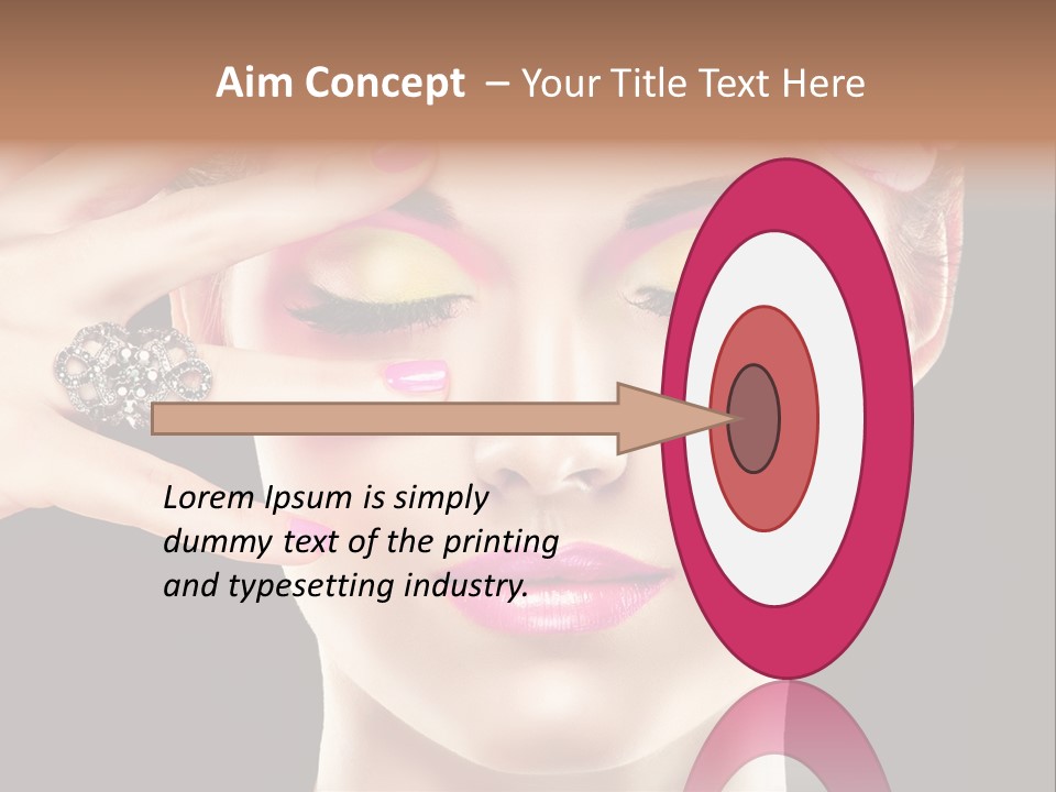 Girl Eyelash Clean PowerPoint Template