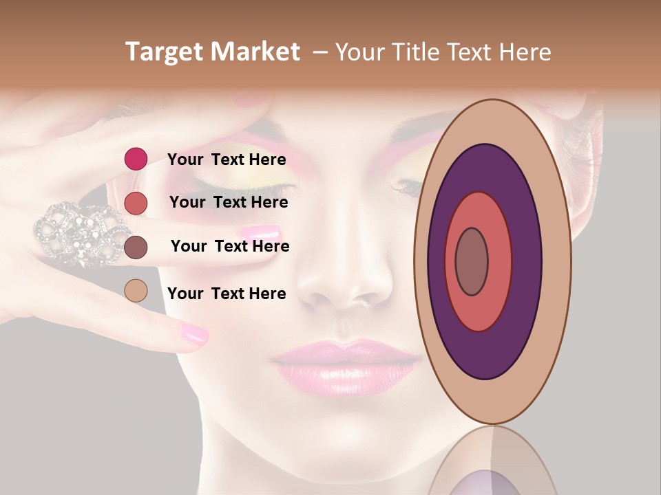 Girl Eyelash Clean PowerPoint Template