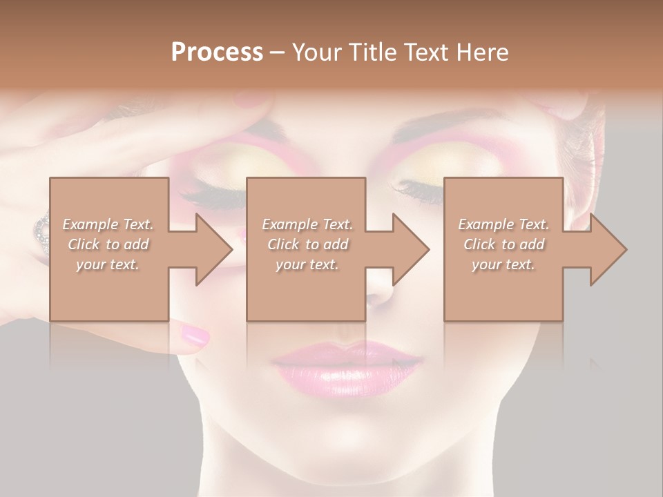 Girl Eyelash Clean PowerPoint Template