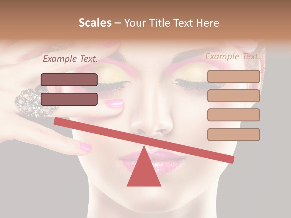 Girl Eyelash Clean PowerPoint Template