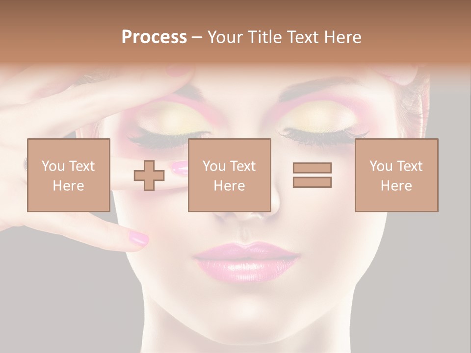 Girl Eyelash Clean PowerPoint Template