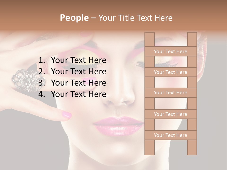 Girl Eyelash Clean PowerPoint Template