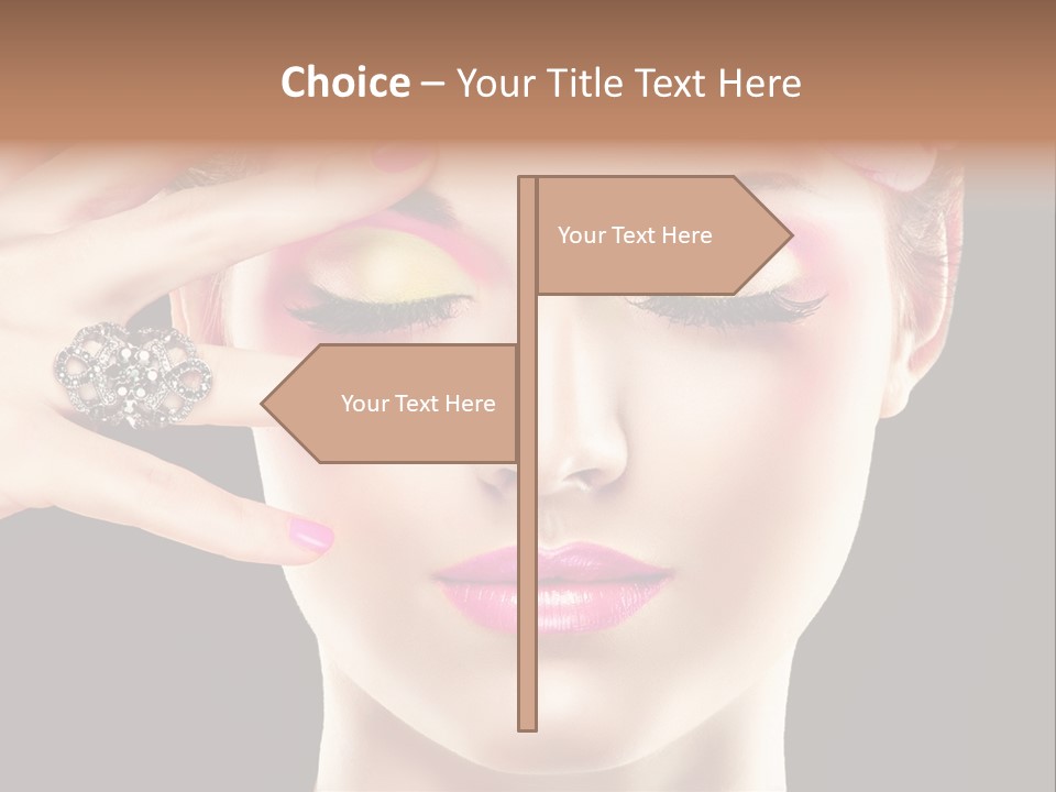 Girl Eyelash Clean PowerPoint Template