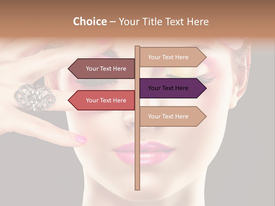 Girl Eyelash Clean PowerPoint Template