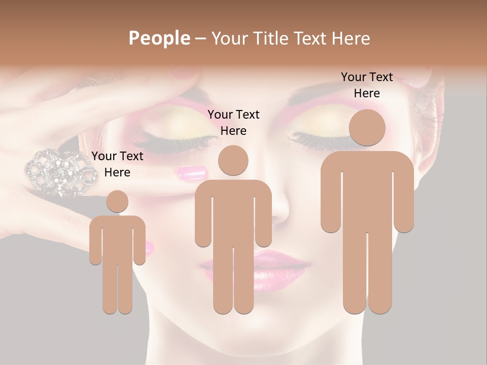 Girl Eyelash Clean PowerPoint Template