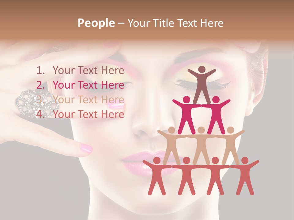 Girl Eyelash Clean PowerPoint Template