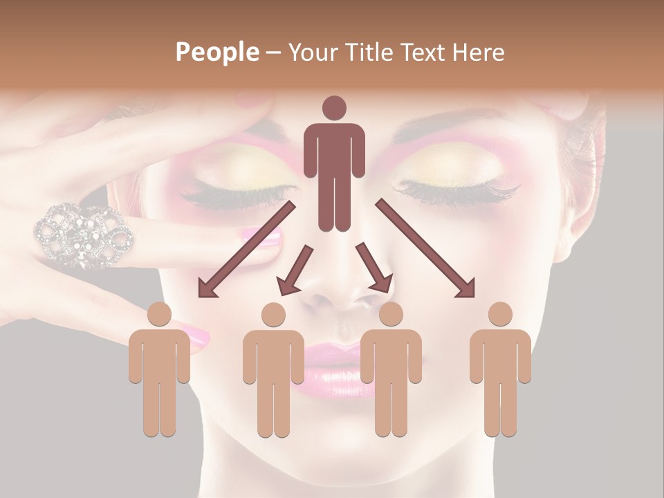 Girl Eyelash Clean PowerPoint Template