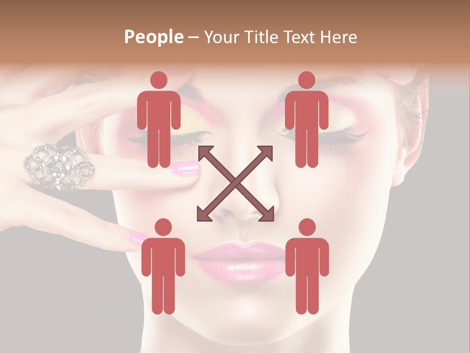 Girl Eyelash Clean PowerPoint Template