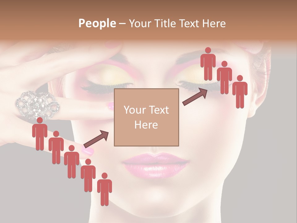 Girl Eyelash Clean PowerPoint Template