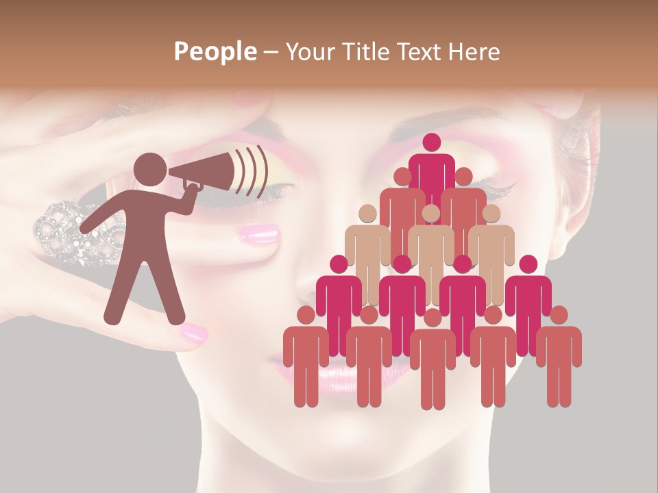 Girl Eyelash Clean PowerPoint Template