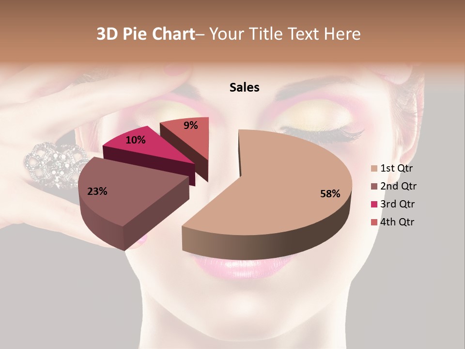 Girl Eyelash Clean PowerPoint Template