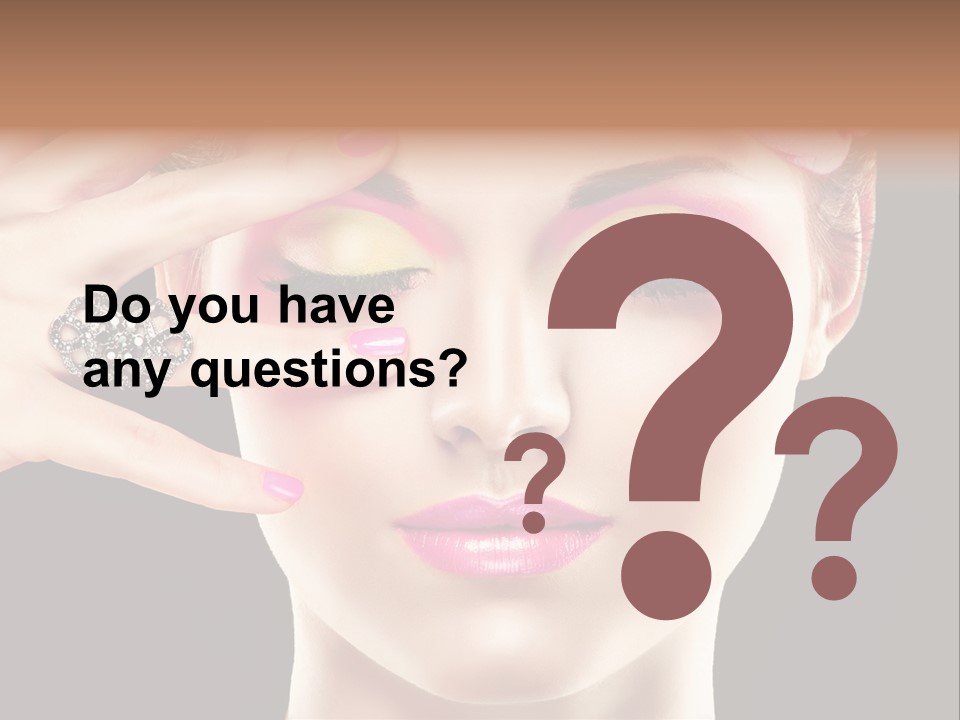 Girl Eyelash Clean PowerPoint Template