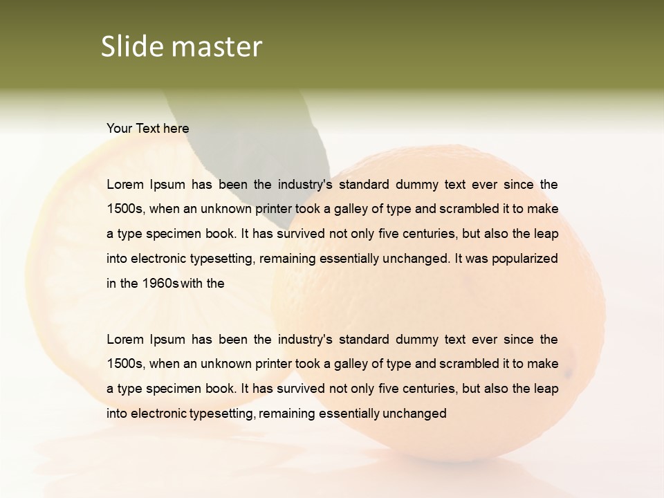 Juicy Lemons Whole PowerPoint Template