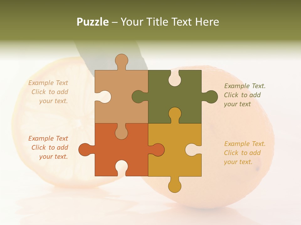 Juicy Lemons Whole PowerPoint Template