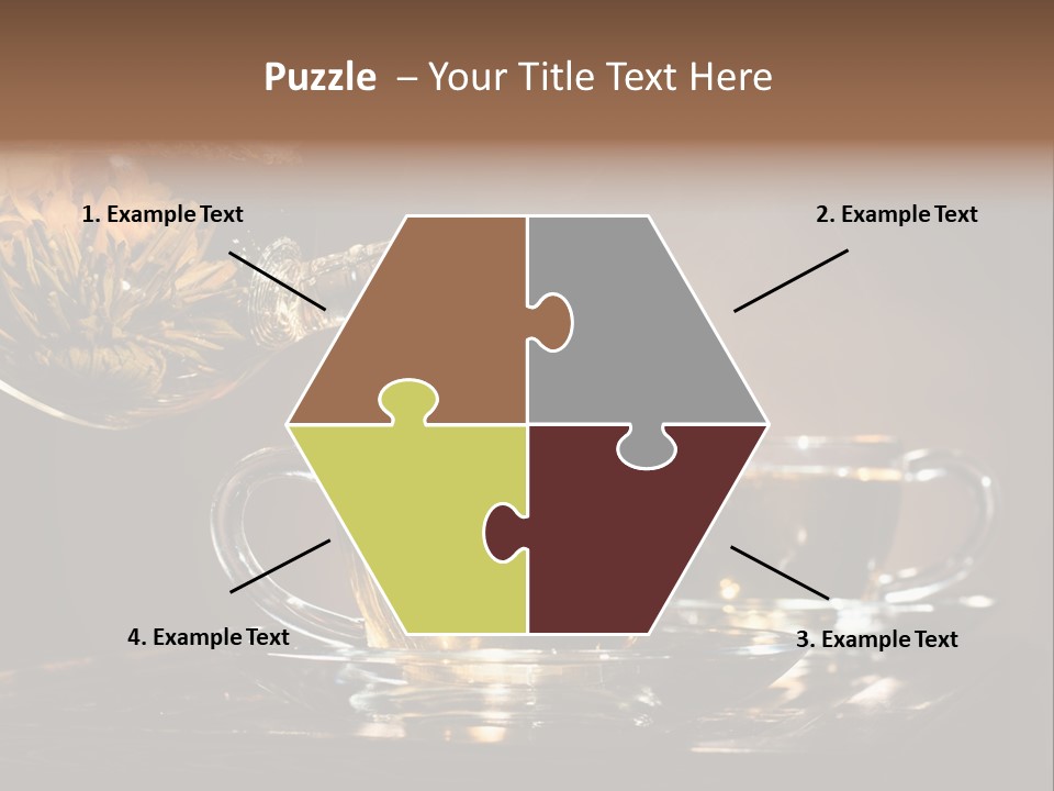 Close Up Cup Green PowerPoint Template