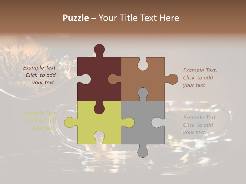 Close Up Cup Green PowerPoint Template