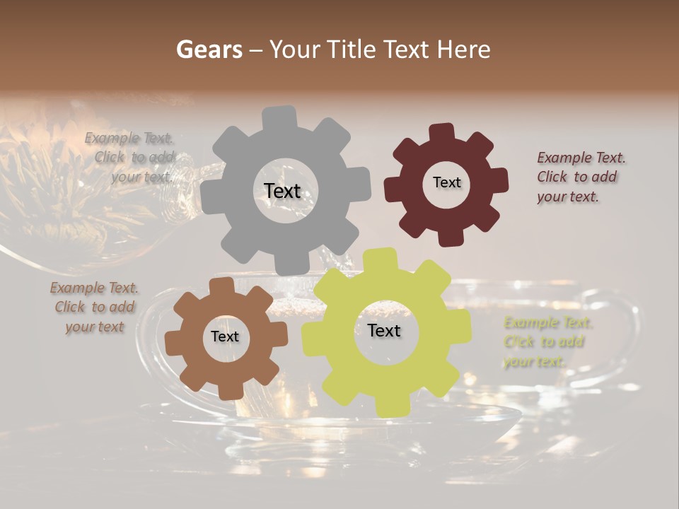 Close Up Cup Green PowerPoint Template