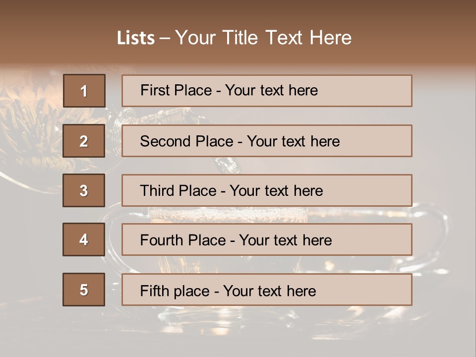 Close Up Cup Green PowerPoint Template