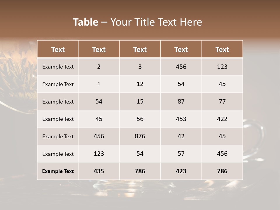 Close Up Cup Green PowerPoint Template
