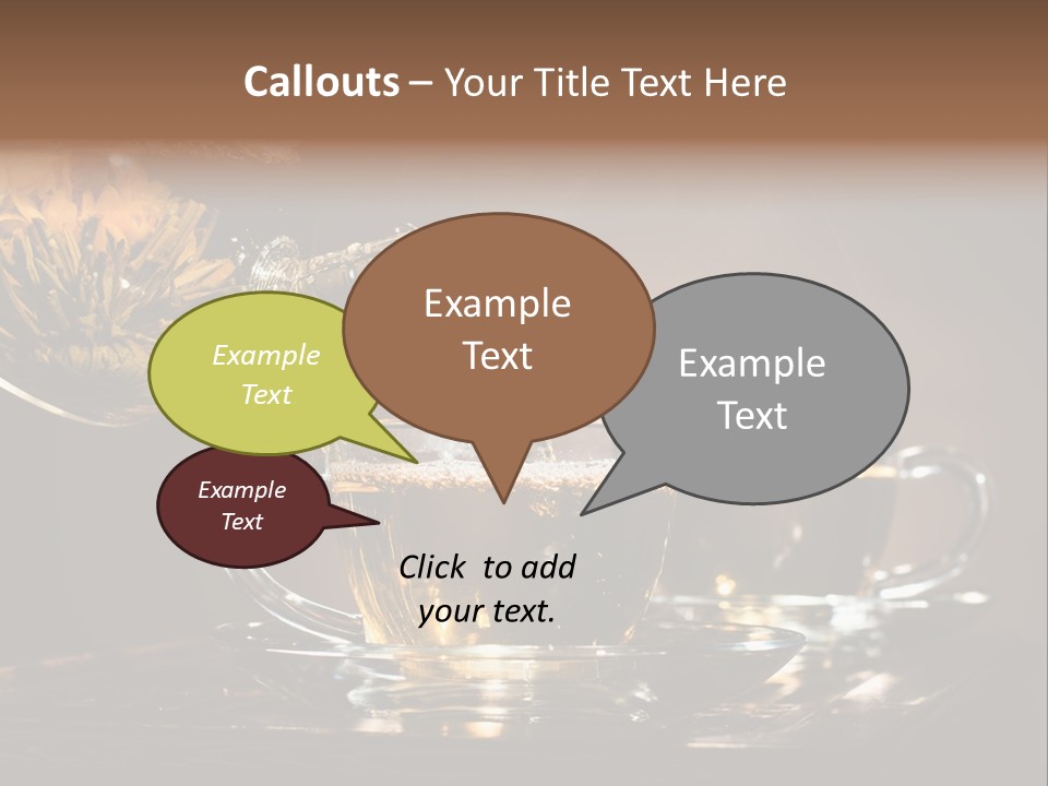 Close Up Cup Green PowerPoint Template